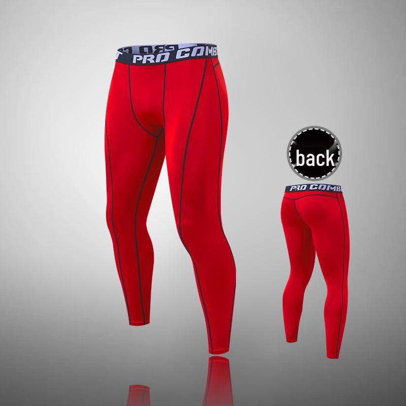 Мужские спортивные леггинсы с высокой эластичностью и компрессией: Быстросохнущие длинные брюки для бега, баскетбола и фитнеса.