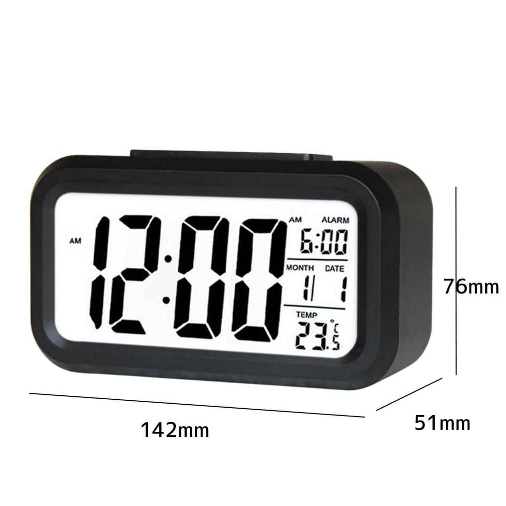 NASSIA Двухцветные цифровые часы, Простые визуальные электронные часы для студентов, Включена розетка (черный)