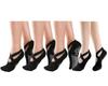 Yoga Socks with Back for and Hot Sizes Set Win.Deeper Women's Non-Slip Ballet, Pilates, Yoga, 21-26cm, 3-Pair (Black, 4-Pair Set)