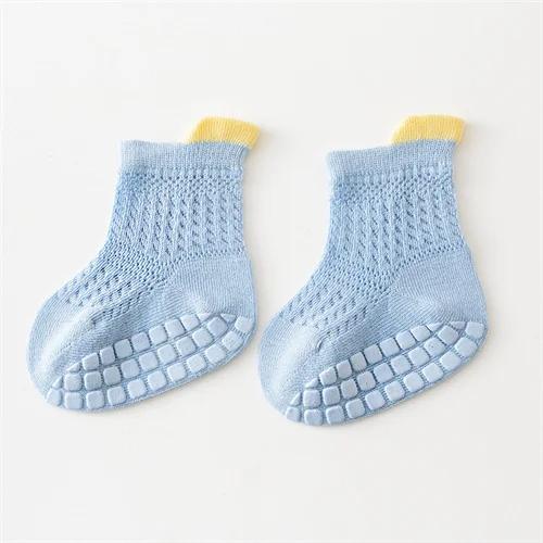 Сладкие кружевные носки для девочки, противоскользящие, с клейкими точками, однотонные, хлопковые, для младенцев, дышащие, детские носки для пола