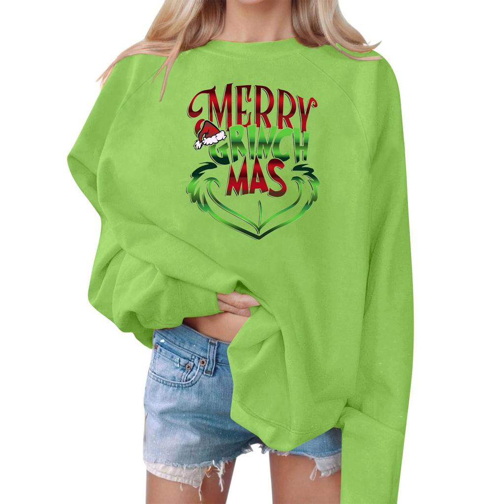 Женский повседневный и модный свитер с круглым вырезом, свободный свитер с круглым вырезом и принтом