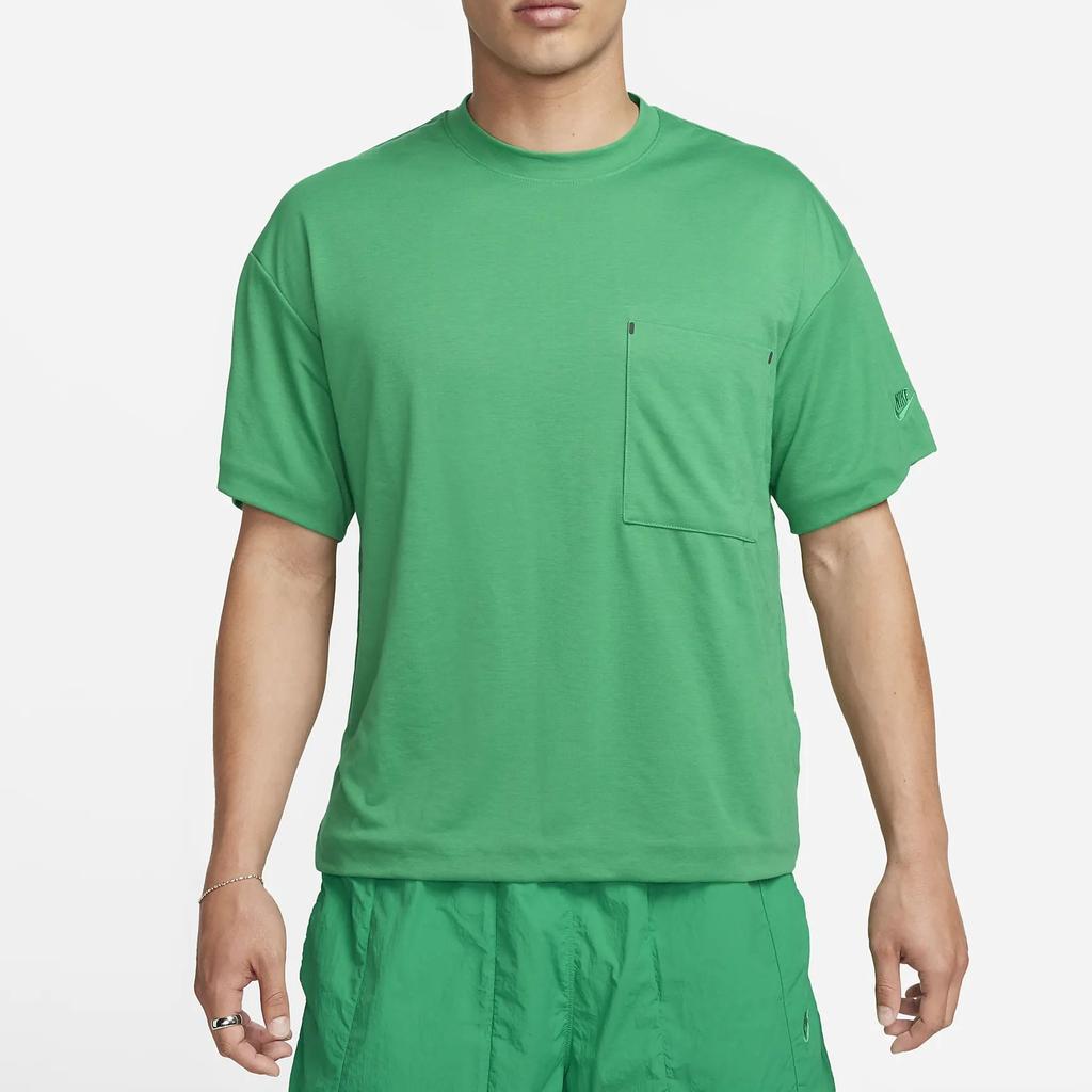 Nike Solid Color Quick-Dry Crew Neck T-Shirt Men Tops Green FB7393-324