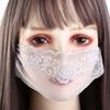 Protection Outdoor Hanging Ear Hiking Solid Color Face Cover Face Shield Lace Mask Sunscreen Mask