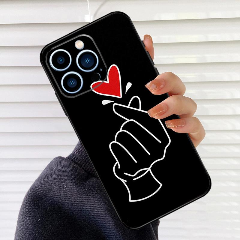 Чехол на телефон 'Рука держит луну, пальцевое сердце' Для iPhone 16 14 13 12 11 15 17 Pro Max mini 15 16 Plus 16e 17 Air Cover Fundas