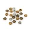 50Pcs 6mm Tibetan Metal Beads Antique Gold Silver Oval UFO Shape Loose Spacer Beads for Jewelry Making DIY Bracelet Charms