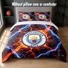 Manchester City Design Bed Bedding Set 1 Duvet Cover + 2 Pillowcases Soft Breathable Household Bed Linens