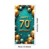 Счастливого 70-летия Баннер Фон Черный золотой Украшения для вечеринки по случаю дня рождения Фотоаксессуары Блестящий Шарик Фон