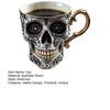 Готическая кружка для кофе с черепом, королевская чашка-скелет с золотой отделкой, смола, готическая чайная чашка, уникальный подарок на Хэллоуин для любителей черепов