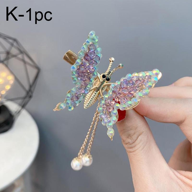 Butterfly Three-dimensional Tassel Hairpins Hair Pins Accessories Pins Ornaments Jewelry