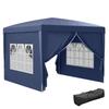 3x3(m) Pop-Up Gazebo, with Curtain Walls and Windows, Blue