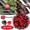 80Pcs Adjustable Irrigation Drippers 8 Hole Sprinklers Emitter Garden Micro Drip Irrigation System Balcony Yard Watering Nozzle