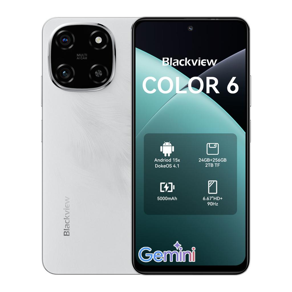 Blackview COLOR 6 Смартфон Мобильный телефон Android 15 8 ГБ 128 ГБ/256 ГБ 6,67 дюйма 2,4K Дисплей 90 Гц Сотовый телефон