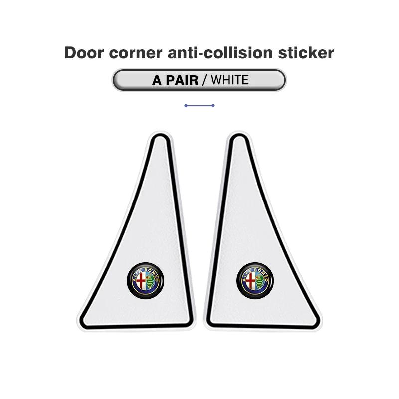 2pcs Car Door Corner Anti-collision Durable Protective Stickers For Alfa Romeo Giulia 147 Mito 156 159 166 GT Stelvio Brera BX2
