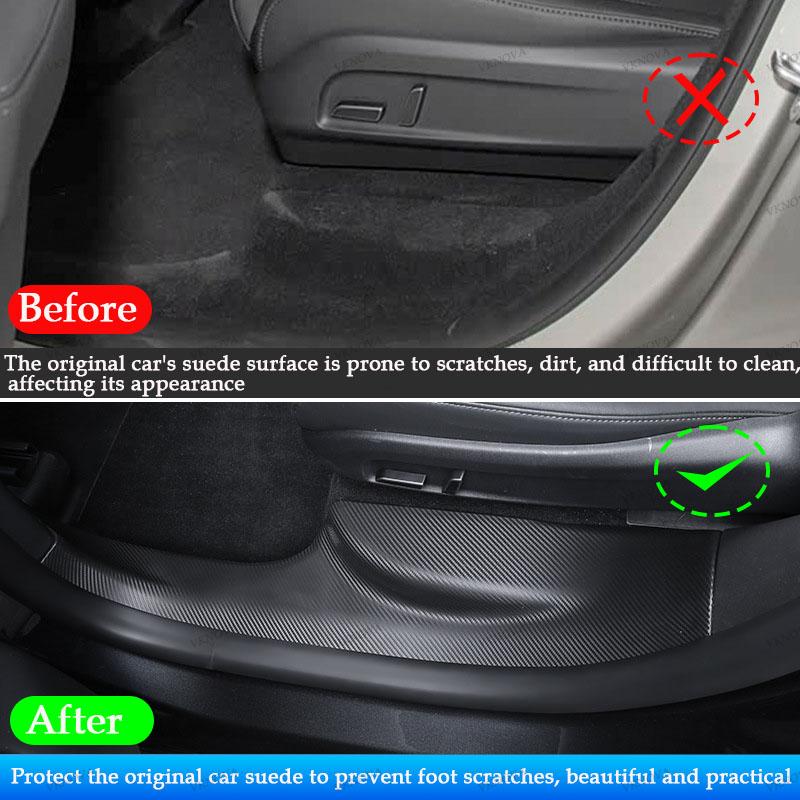 For Tesla Model YL Launch 2026 Front Rear Door Sill Guard Anti Scratch Dirt Resistant Threshold Strips Interior Accessories