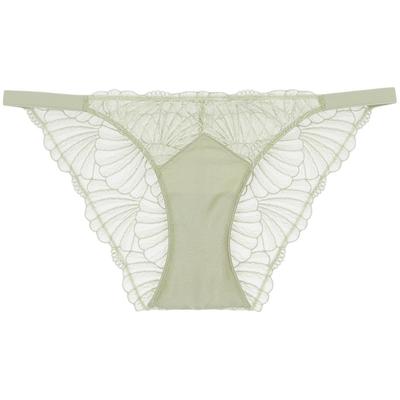 Удобное однотонное кружевное приятное для кожи нижнее белье женское нижнее белье зеленый QF7760AD-LL5