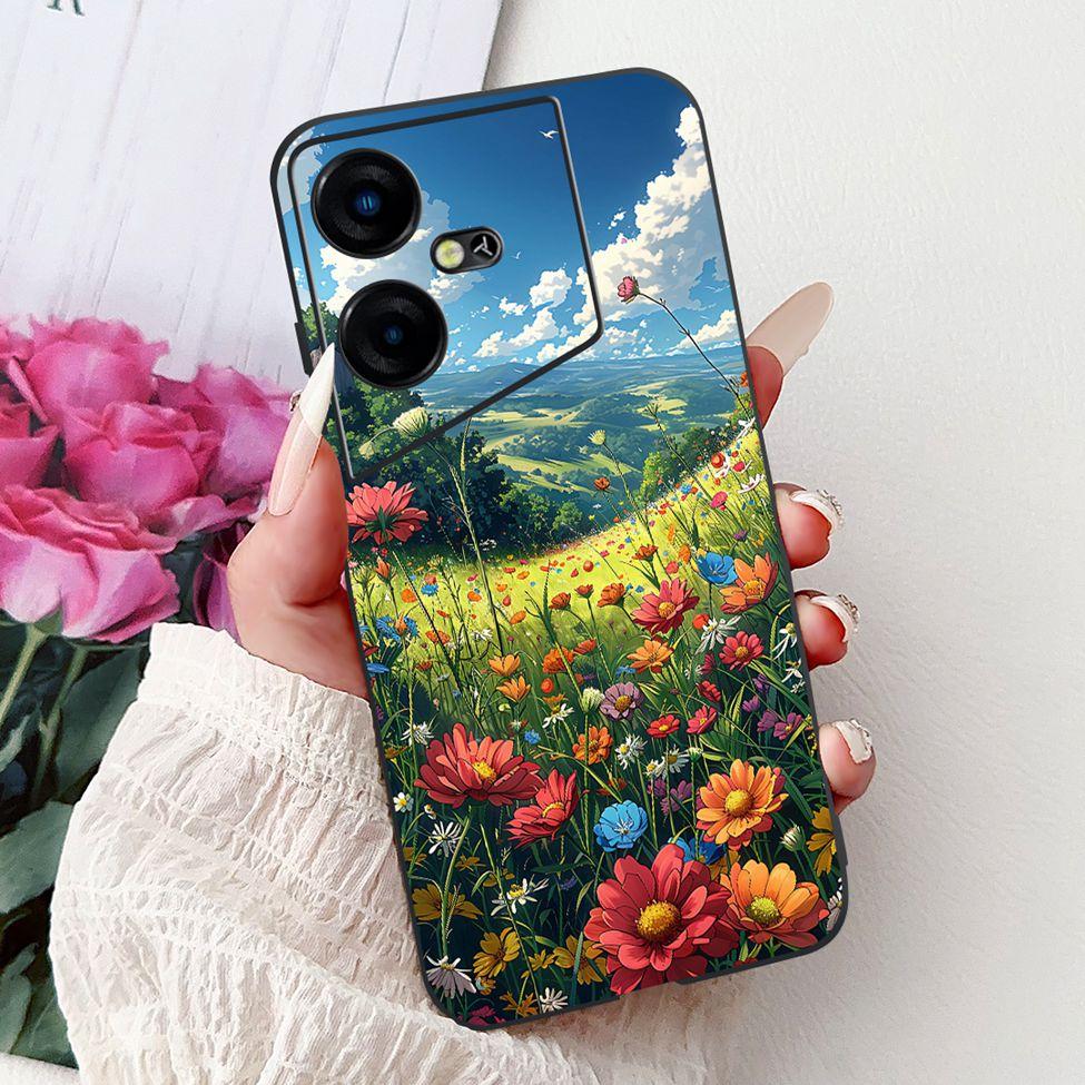 6,82'' Для Tecno Pova Neo3 LH6n Задняя крышка Для Tecno Pova Neo 3 Чехол Силиконовый Роскошный Модный Милый Мультяшный Кот Ударопрочный Funda