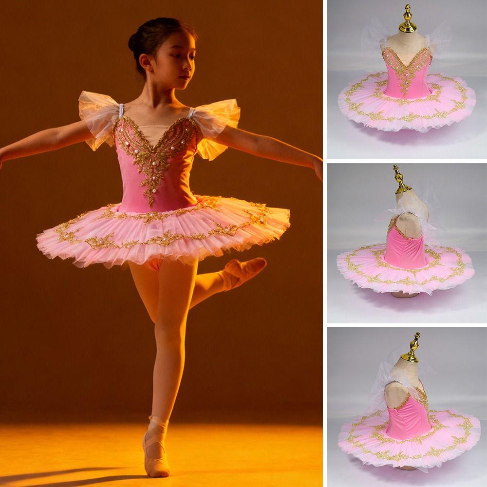 Жемчужное Детское Балетное Платье Современная Одежда для Выступлений Модное Платье Принцессы Девочки Дети