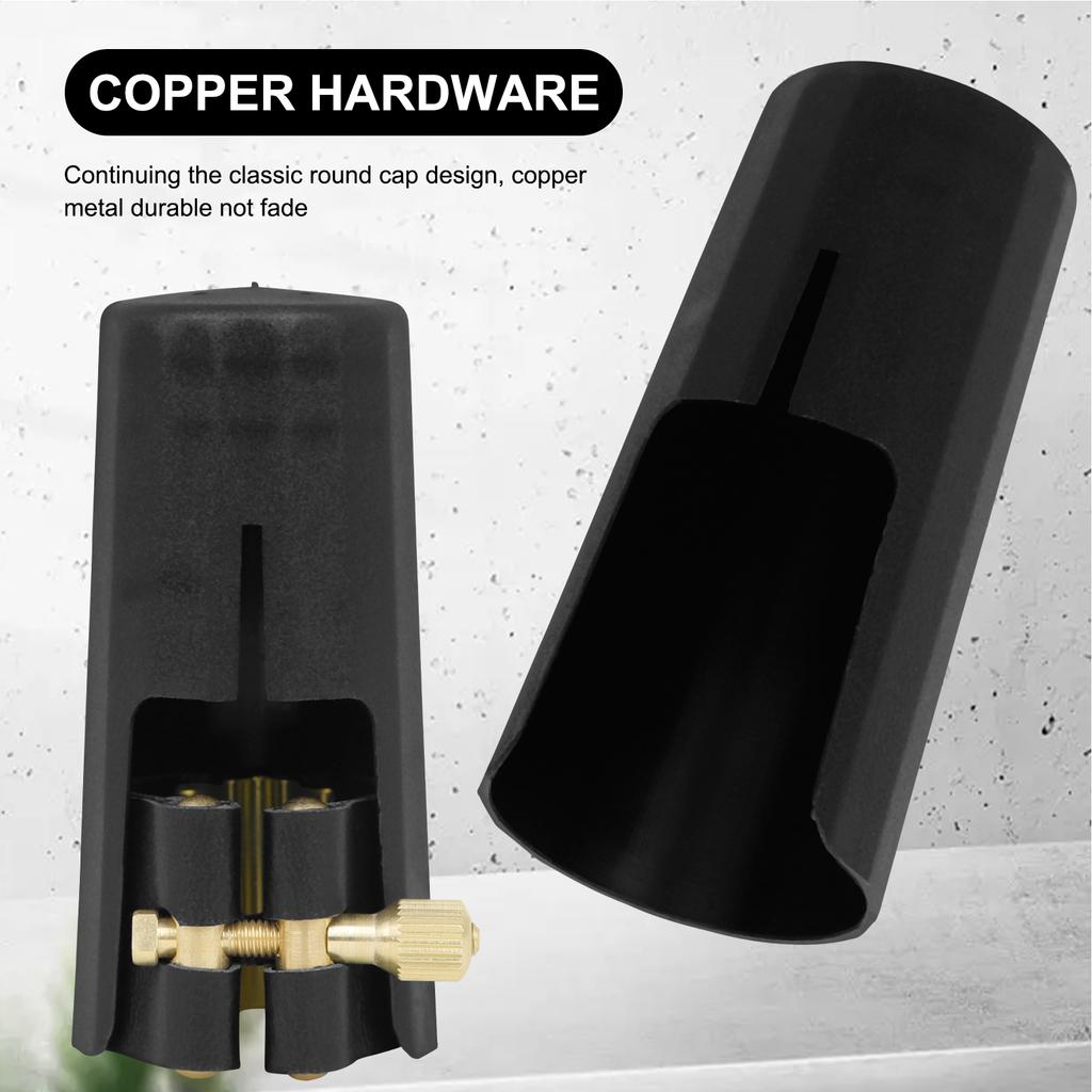 Металлическая пряжка для саксофона, кожаный зажим + колпачок, одинарный медный винт, регулировочная лигатура для саксофона, компактная