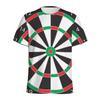 Darts Bullseye Target Pattern T-shirt 3D Printed Dartboard Tees Summer Round Neck T Shirts For Men Loose Short Sleeve Tops