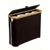 Bathroom Storage Basket Paper Organizer with Handle Slim Roll Paper Storage Box, Rectangle Shape for Home Organization