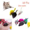 Color Random Mini Pet Supplies Kitten Puppy Cat Play Toys Fake Mouse Simulation Mice Squeak Noise