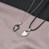 Collier assorti - Prerryia - Demi Coeur - Noir et Blanc - Cadeau Couple - Longue Distance