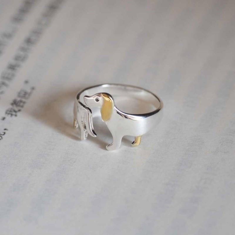 ANENJERY Кольцо для домашних животных для женщин, простое милое креативное регулируемое кольцо, ювелирное изделие