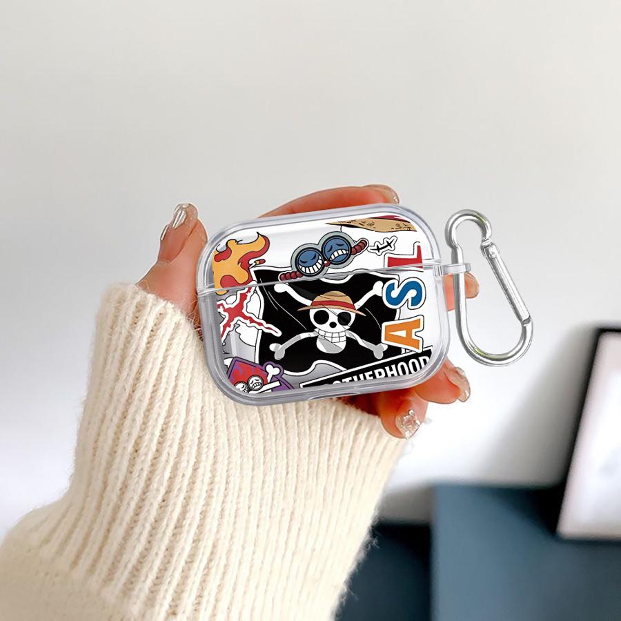 Case For Airpods 2 Pro 4 3 1 Pro2 Pro3 Clear Earphone Cases Cover OneS P-ieceS LuffyS Logo