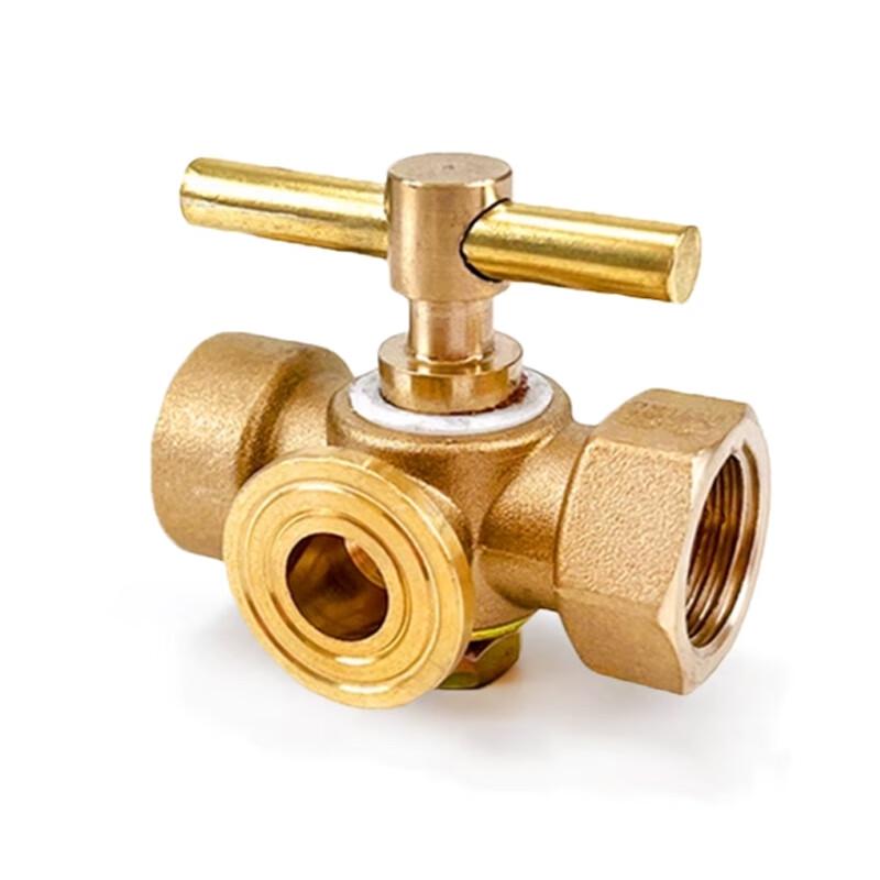Brass Three-Way Pressure Gauge Plug Valve