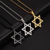 Classic Simple Jewish Charm Star of David Pendant Necklace for Men and Women Fashion Casual Accessories