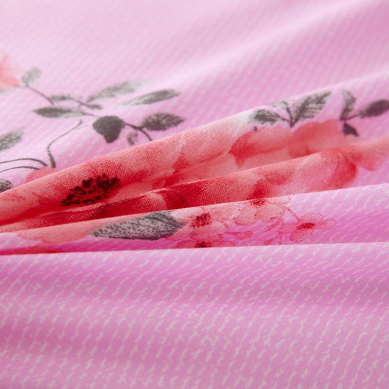 3 шт. Принтованная оборка Мягкая, удобная и дышащая прикроватная юбка (Одна юбка для кровати и две наволочки, без подушек) Юбка для кровати, Покрывало