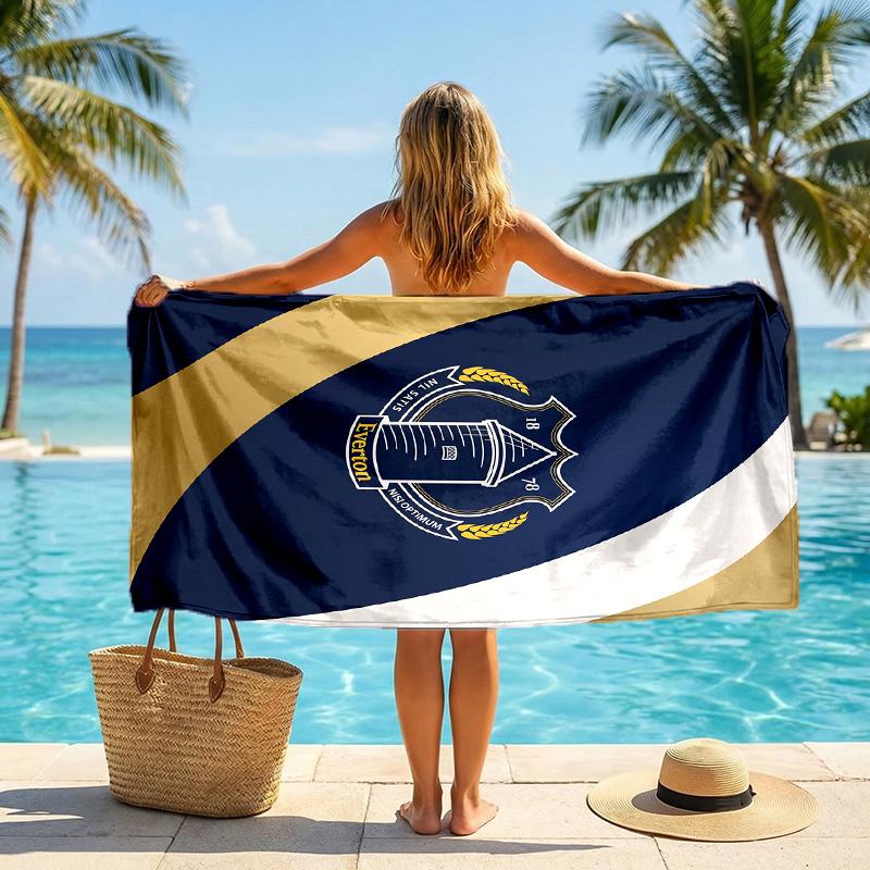 Everton Football Beach Towel Soft Microfiber Summer Towel Quick Dry Absorbent Towel for Beach Swimming Pool Travel