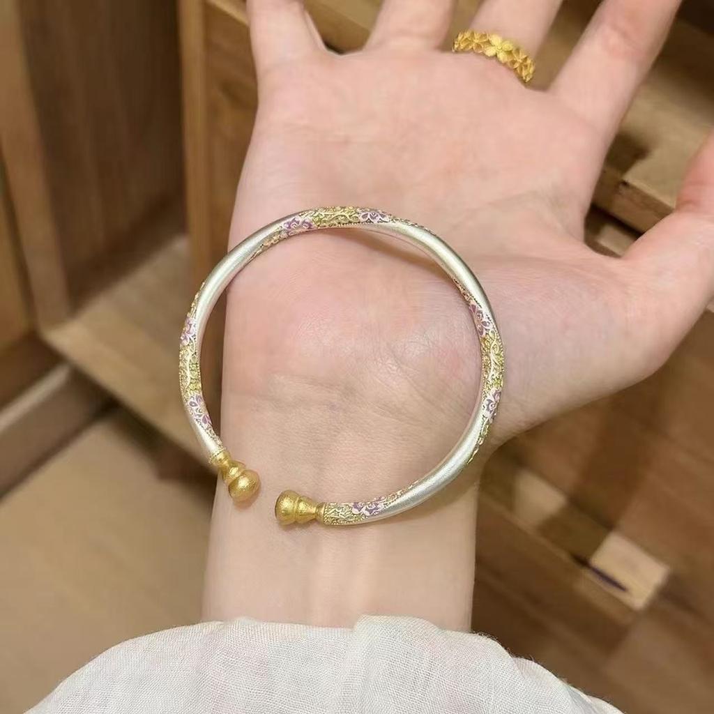 Новый китайский ретро ручной работы эмалевый браслет женский 2025 новый темперамент модный и универсальный подарки