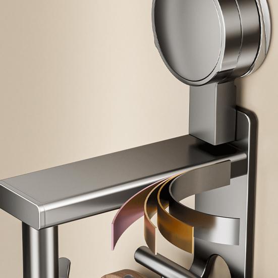 Вращающийся настенный крючок из алюминиевого сплава с присоской, настенный крючок без сверления для хранения кухонных принадлежностей под шкафом