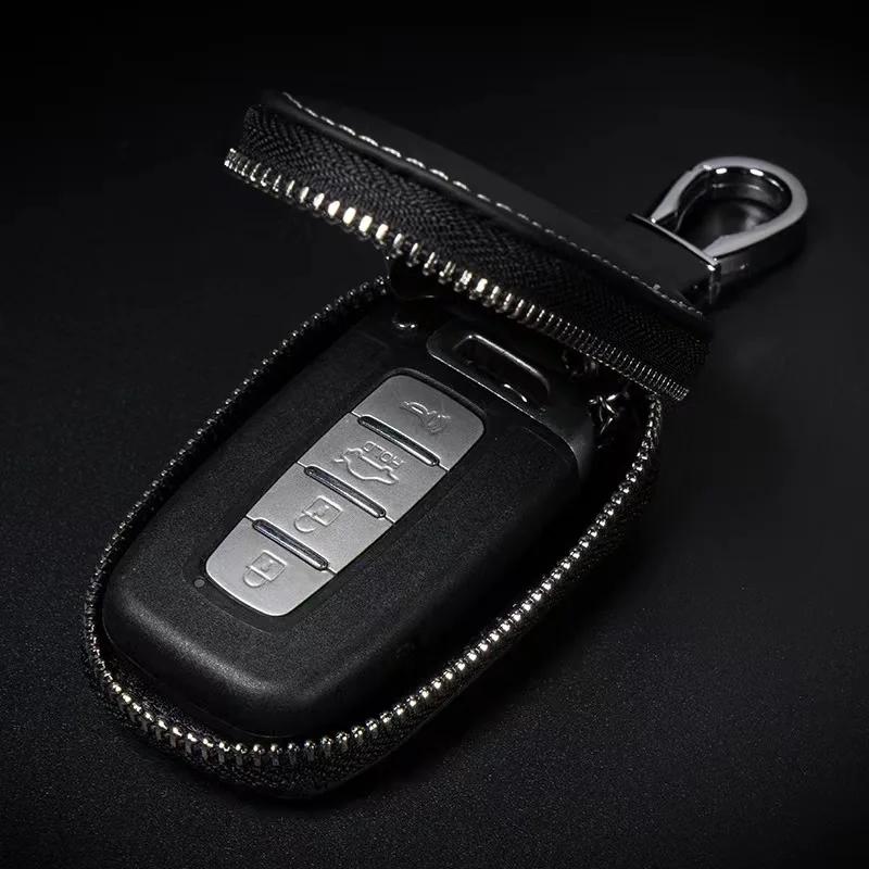 EJK4 2025 Hot For Benz Leather Car Key Case Key Fob Cover Shell Bag Wallet For Mercedes benz AMG C E S GLE CLC Class W204 W203 W205 W