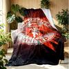 Football United F.C Pattern Blanket for Home Decoration, Bed, Sofa, Car Travel, Camping, Suitable for All Seasons, Birthday Christmas Gift