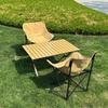ZISIZ Outdoor Folding Moon Chair & Table Set