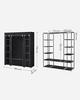 Portable Wardrobe, Folding Wardrobe, Clothes Storage Organizer With Hanger, Shelves, Fabric Cover, For Bedroom, Cloakroom