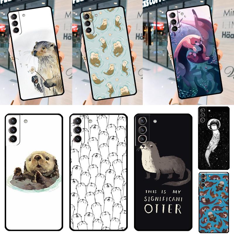 Чехол с животным выдрой для Samsung Galaxy S22 S23 Ultra S21 FE S8 S9 S10 Plus Note 10 20 Ultra S20 FE Чехол