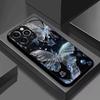 Закаленное стекло для телефона с узором «Алмазная бабочка», подходит для iPhone 17 16 15 14 13 12 11 Pro/Max/Plus, противоударная задняя крышка