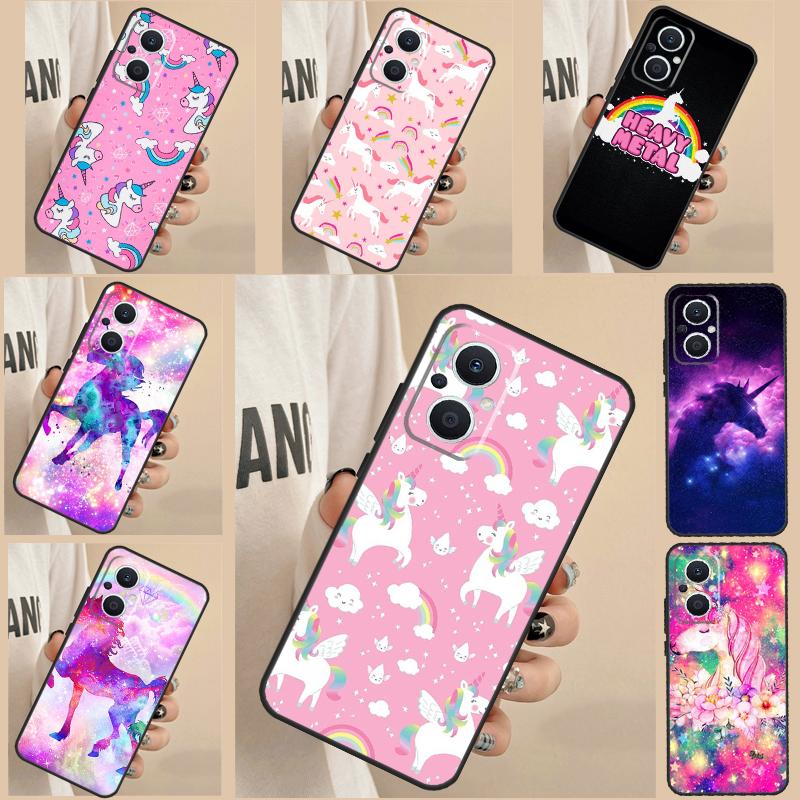 Pink Unicorn Rainbow Phone Case For OPPO Find X3 Lite X5 X6 Pro X2 Neo Reno 3 4 5 6 7 8 Lite 4Z 5Z 2Z 8T Cover