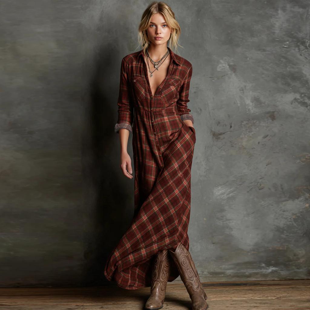 Women's Fashionable Long-sleeved Elegant Dress