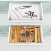 Bamboo Expandable Drawer Tray for Utensils Holder Adjustable Cutlery Organizer Wood Drawer Dividers Organizer For Silverware