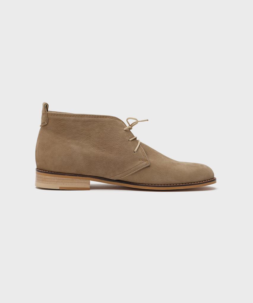 Ботинки-чукка Firenze Atelier Standard с круглым носком 7702 [Бежевый нубук]