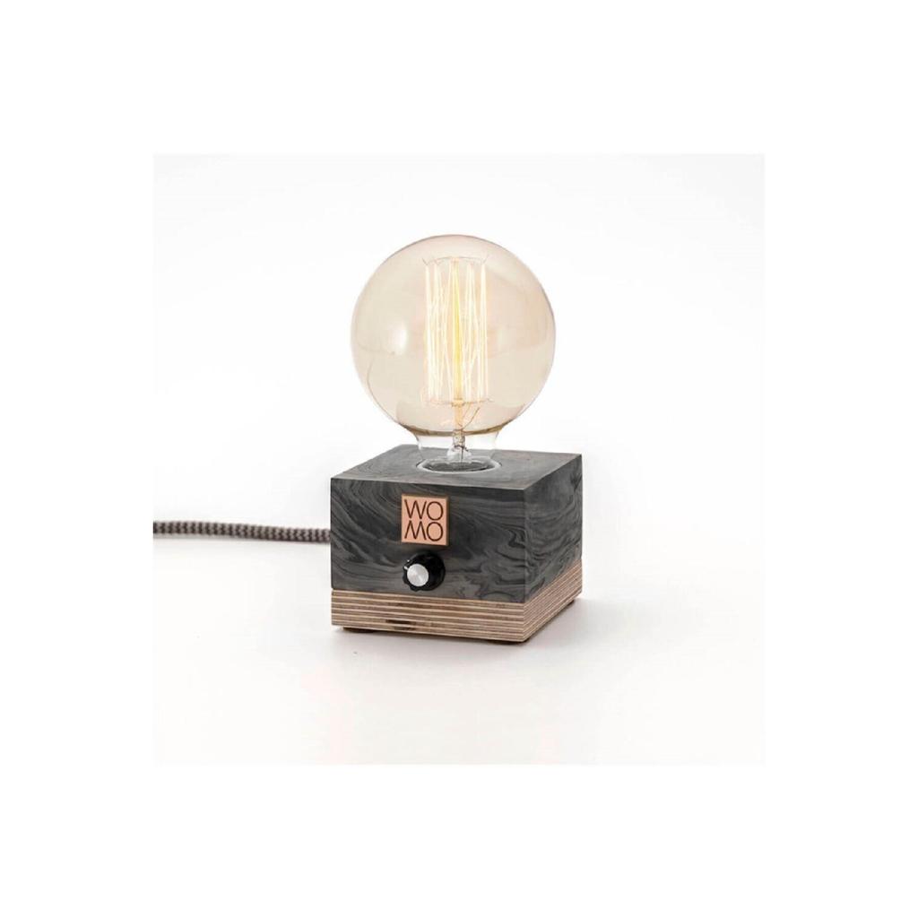Rustic Bulb With Dimmer Concrete Table Lamp