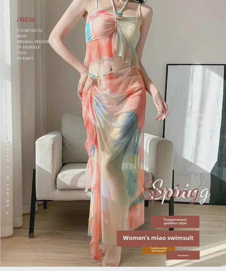 Женский раздельный купальник бикини 2025 - Стиль интернет-знаменитости для курортов и горячих источников