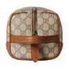 Gucci Бренд GG Emblem с принтом, на молнии, кожаная косметичка, средний размер, мужская, бежевая и темно-коричневая