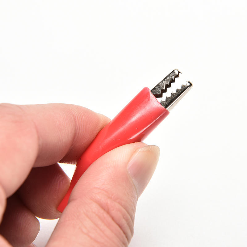 10Pcs/5Pairs 44Mm Alligator Clip Clamp Test Testing Probe Black+Red Large Size