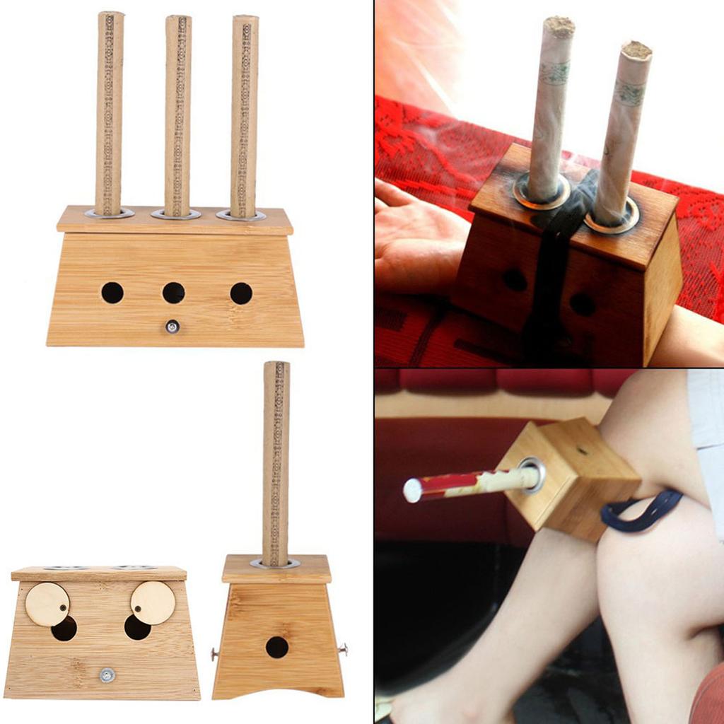 3 Типа Популярная Моксибустионная Бамбуковая Коробка Держатель для Мокса-Роллов Палочек Чехол Инструмент для Массажа Акупунктурных Точек