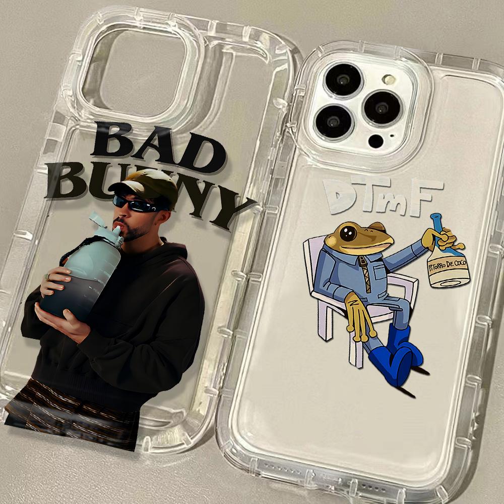 Singer Bad Bunny Art Phone Case for Samsung Galaxy S25 S24 S23 S22 S21 S20 S10 Note20 10 FE Ultra Plus 4G 5G Clear Back Cover
